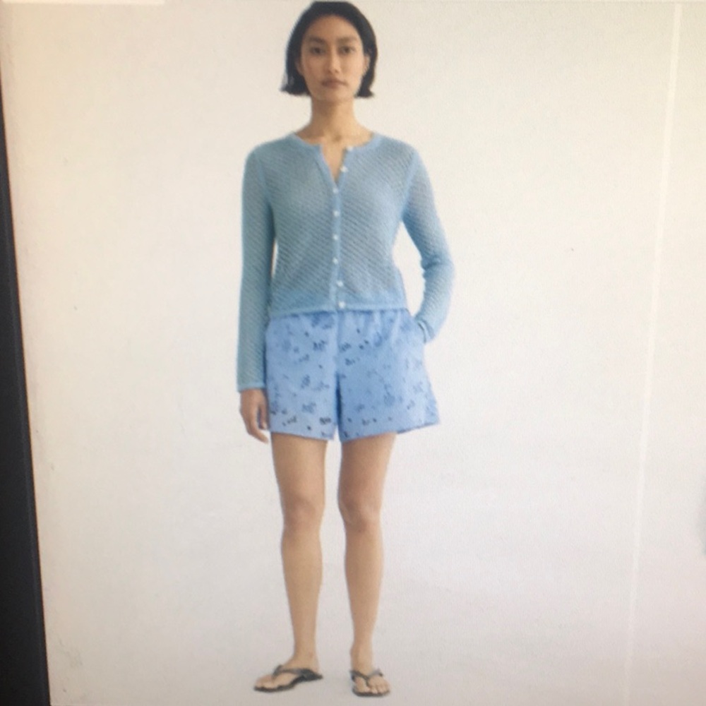 EVERLANE/“SKY BLUE”EYELET PULL-ON SHORTS/NEW
